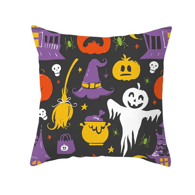 Halloween pillowcase 45x45cm peach skin fabric modern simple square cushion cover for sofa