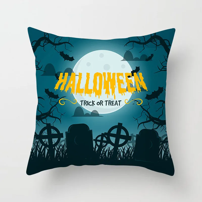 Halloween pillowcase 45x45cm peach skin fabric modern simple square cushion cover for sofa