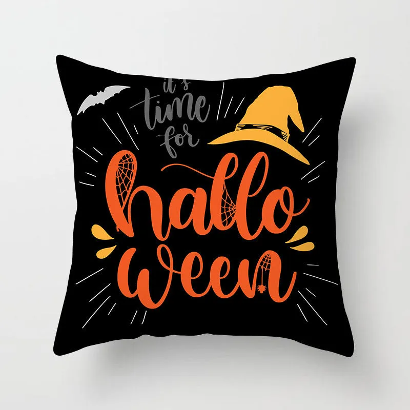 Halloween pillowcase 45x45cm peach skin fabric modern simple square cushion cover for sofa