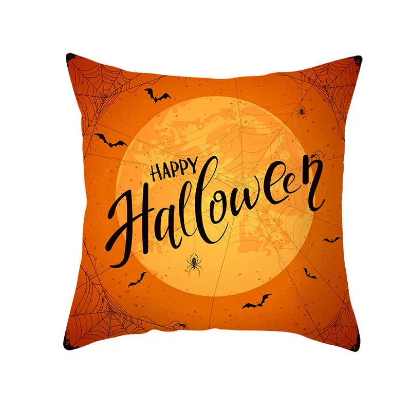 Halloween pillowcase 45x45cm peach skin fabric modern simple square cushion cover for sofa