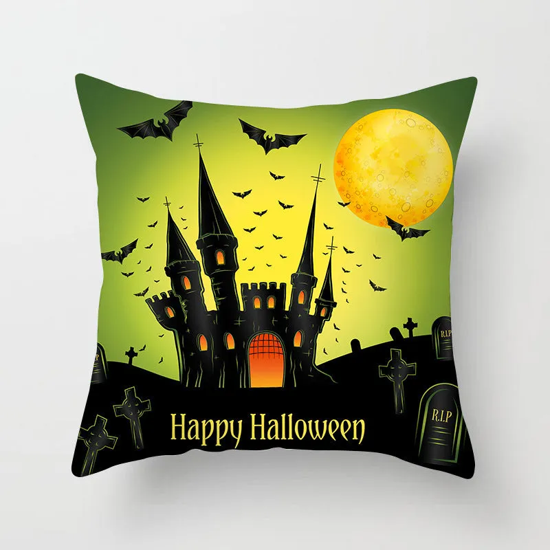 Halloween pillowcase 45x45cm peach skin fabric modern simple square cushion cover for sofa