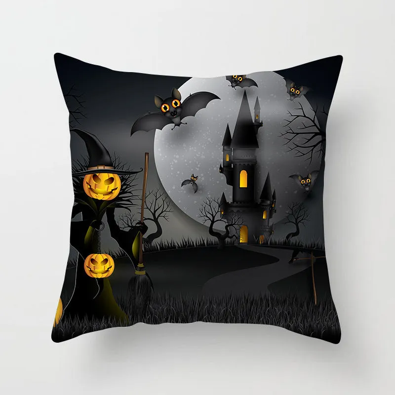 Halloween pillowcase 45x45cm peach skin fabric modern simple square cushion cover for sofa