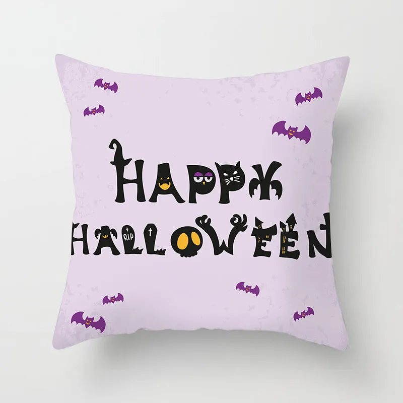 Halloween pillowcase 45x45cm peach skin fabric modern simple square cushion cover for sofa