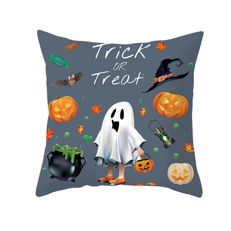 Halloween pillowcase 45x45cm peach skin fabric modern simple square cushion cover for sofa