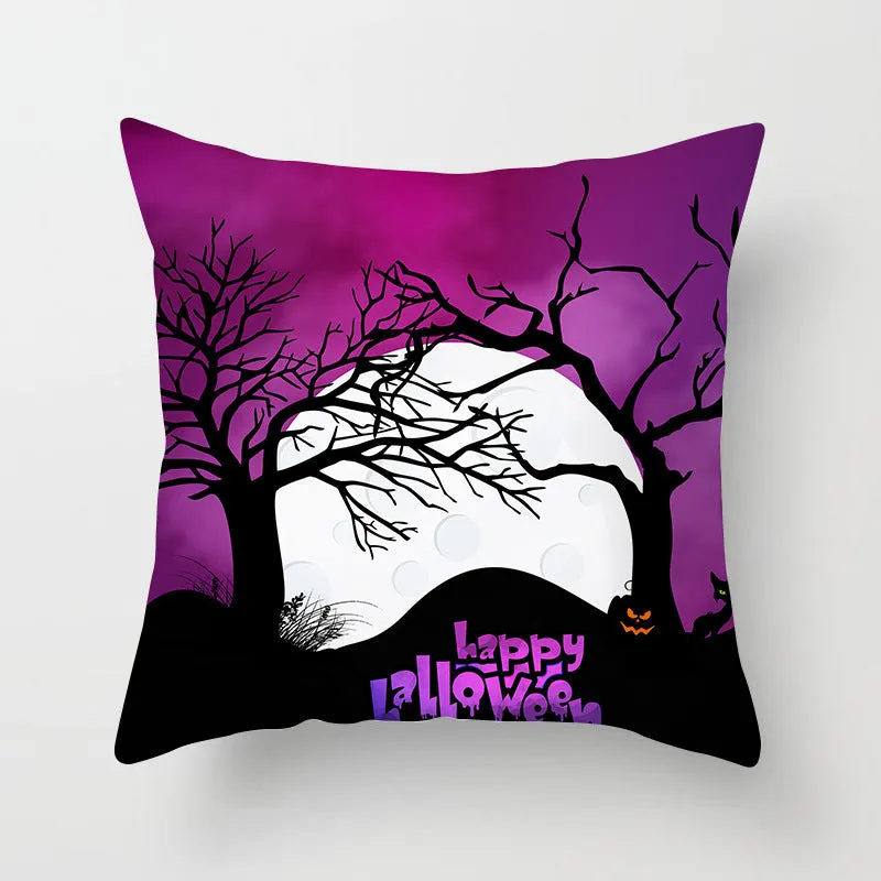 Halloween pillowcase 45x45cm peach skin fabric modern simple square cushion cover for sofa