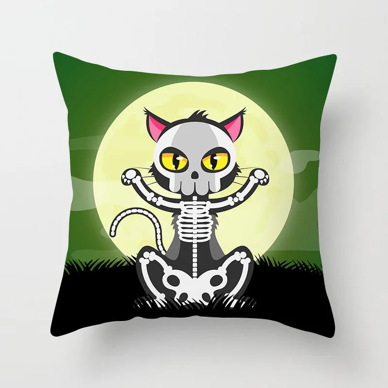 Halloween pillowcase 45x45cm peach skin fabric modern simple square cushion cover for sofa