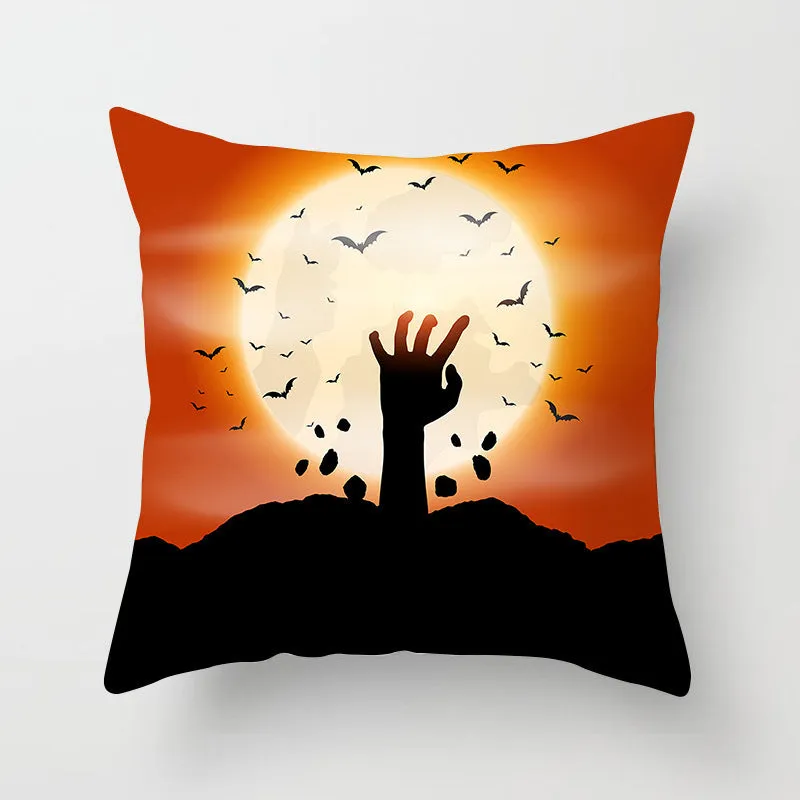 Halloween pillowcase 45x45cm peach skin fabric modern simple square cushion cover for sofa