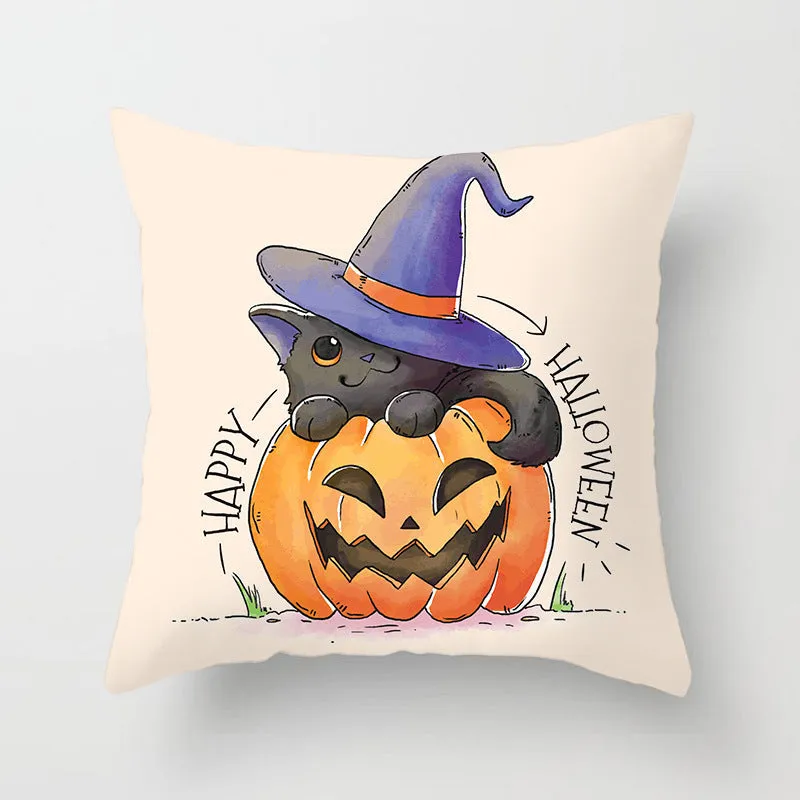 Halloween pillowcase 45x45cm peach skin fabric modern simple square cushion cover for sofa