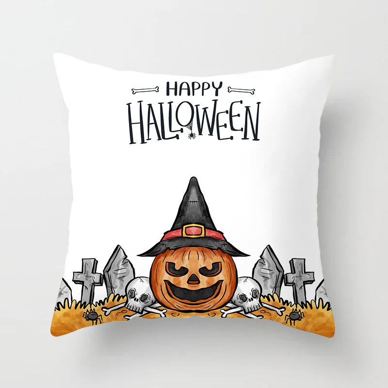 Halloween pillowcase 45x45cm peach skin fabric modern simple square cushion cover for sofa