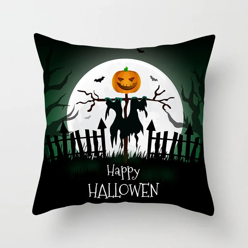Halloween pillowcase 45x45cm peach skin fabric modern simple square cushion cover for sofa