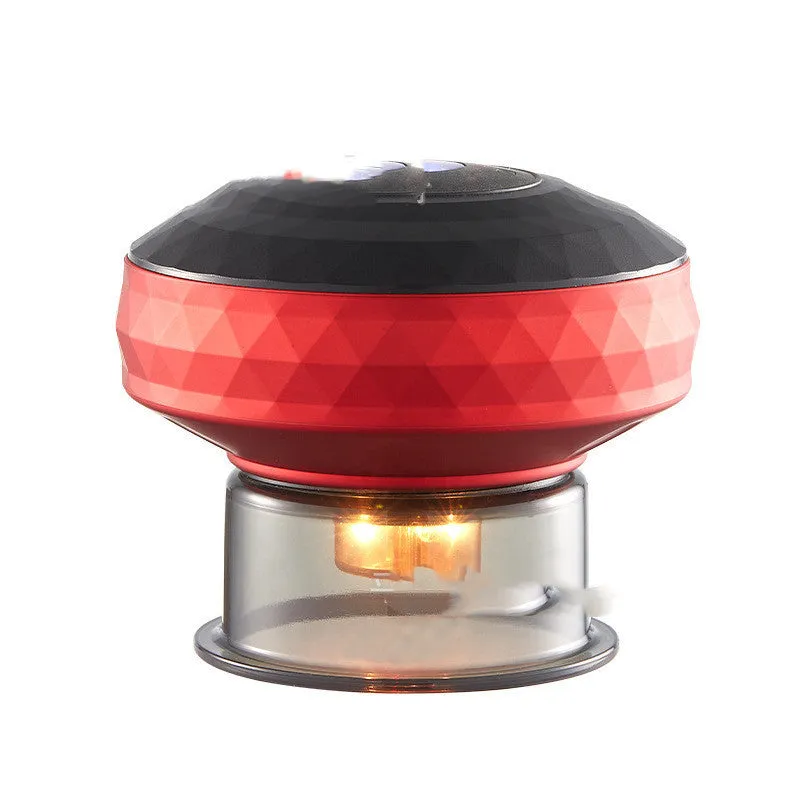 Electric cupping device in black with push-button controls and Type-C port, compact 93x93x82mm