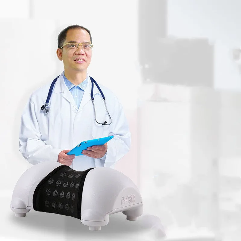 Cervical health neck pillow in white ABS material 24x14.5x10cm for physical traction