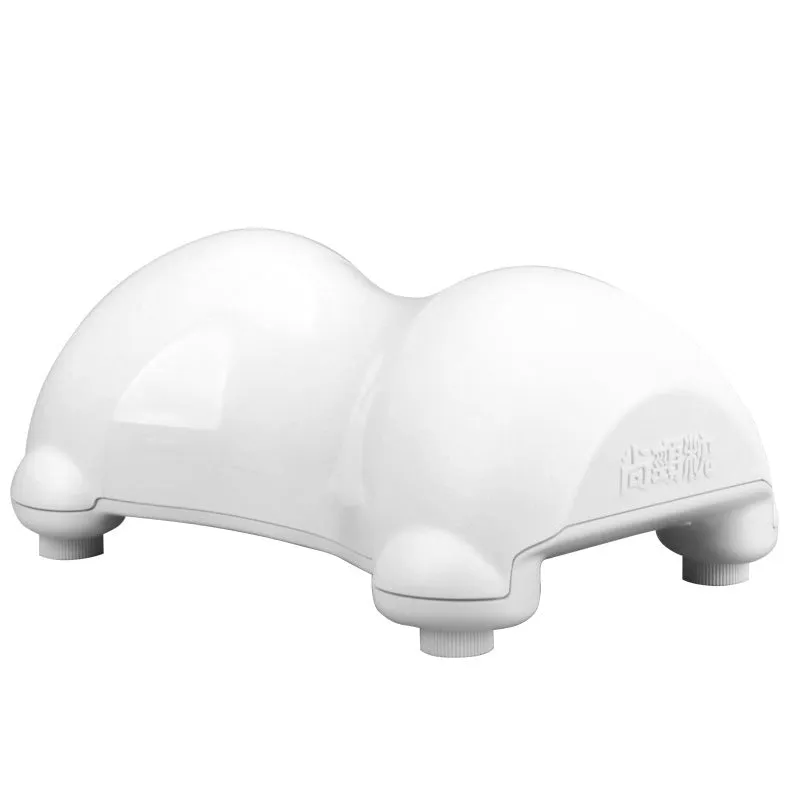 Cervical health neck pillow in white ABS material 24x14.5x10cm for physical traction