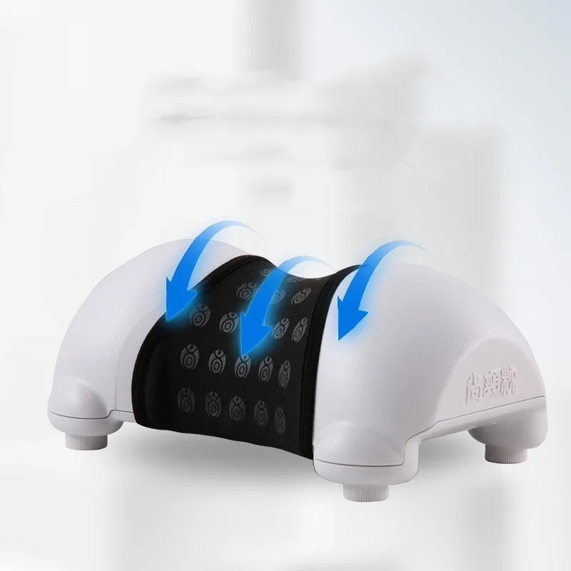 Cervical health neck pillow in white ABS material 24x14.5x10cm for physical traction