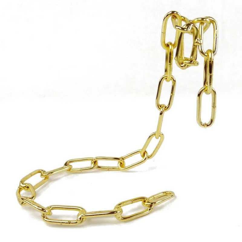 Odd suspension iron chain wine rack bracket in copper finish, 20x14x21cm, wall mounted with metal chain