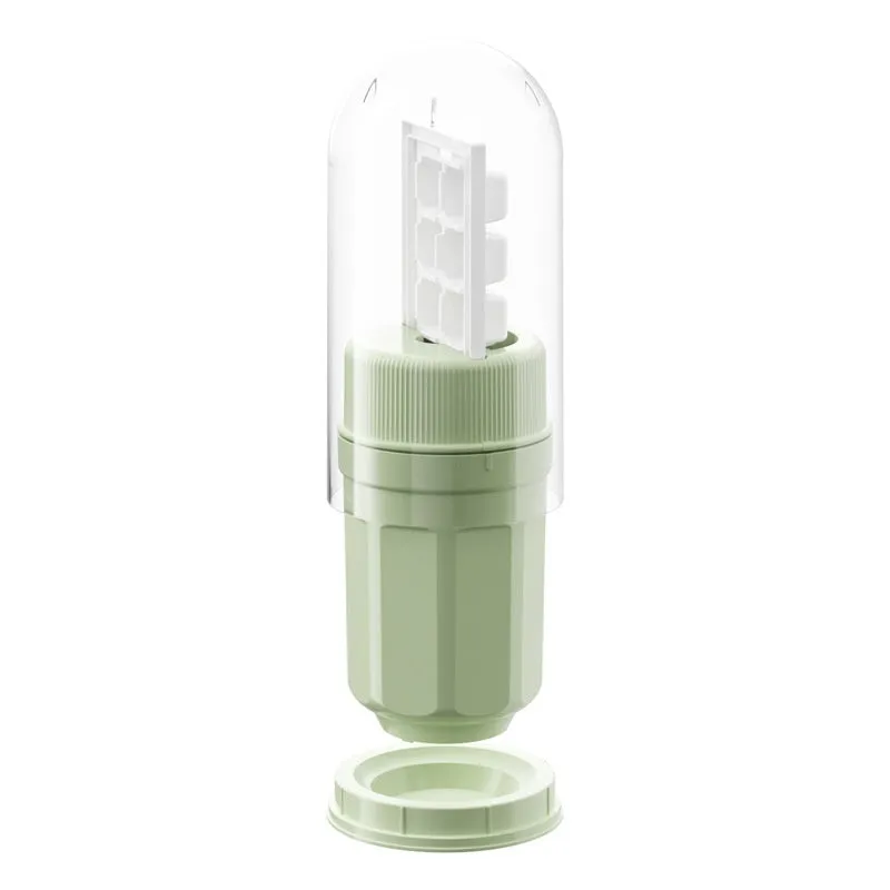 White twisting ice cube tray with rotating release and sealing lid for freezer