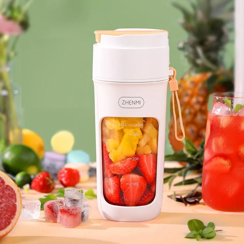 USB portable blender 0.5L in avocado green with 8-leaf knife head