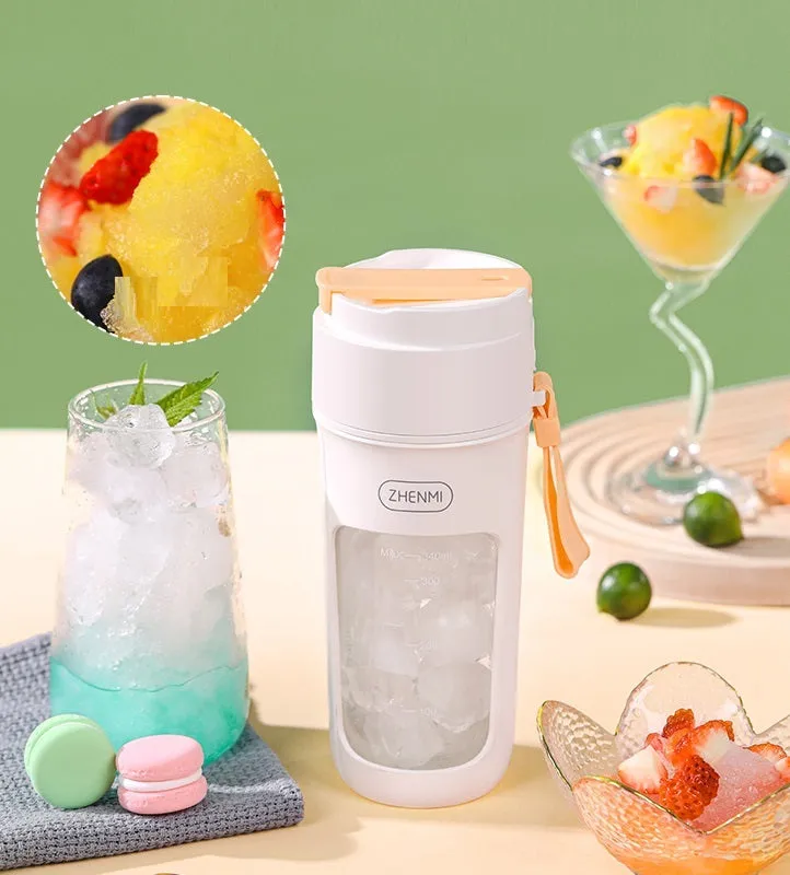 USB portable blender 0.5L in avocado green with 8-leaf knife head