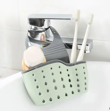 Rubber kitchen drain holder sponge storage rack in beige colour 22 x 13 x 0.5cm