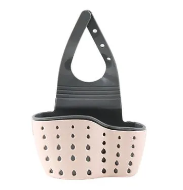 Rubber kitchen drain holder sponge storage rack in beige colour 22 x 13 x 0.5cm