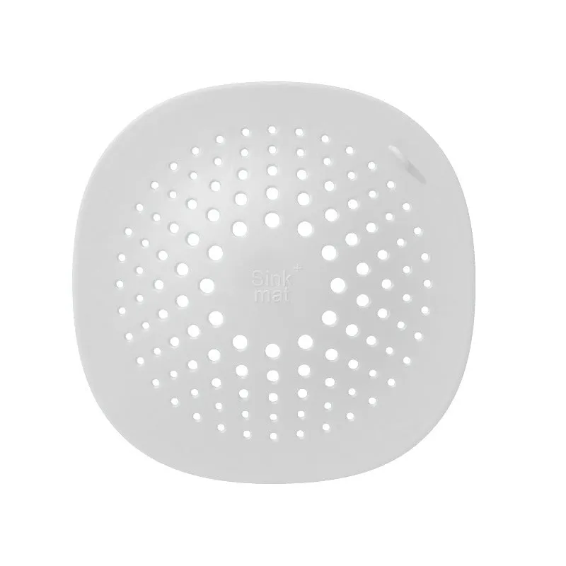 Square TPR floor drain for kitchen sink in 145mm size, dark grey colour