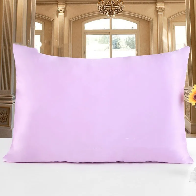 19M double-sided silk pillowcase shown in apricot colour, with size options 51x66, 51x76, and 51x91 cm.