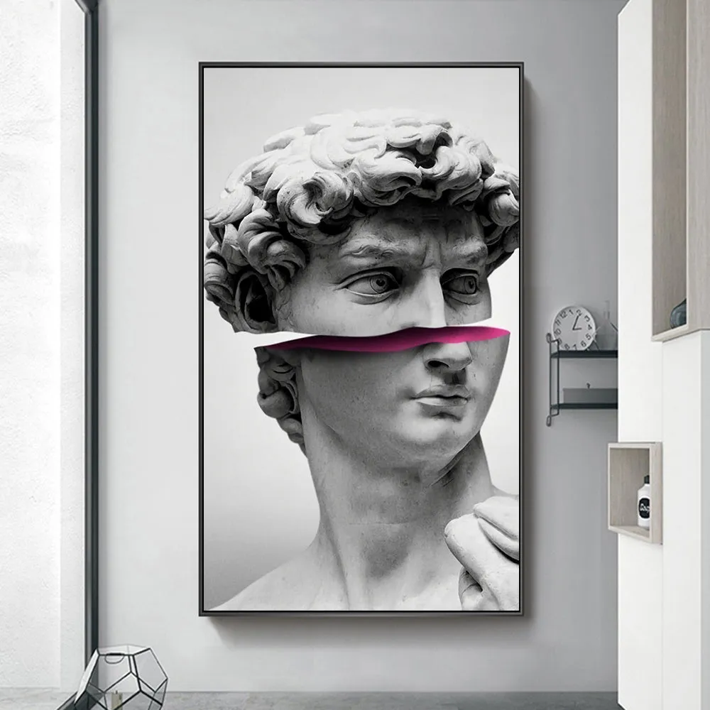 Sculpture canvas art poster fashion simplicity print in picture colour on matte canvas surface