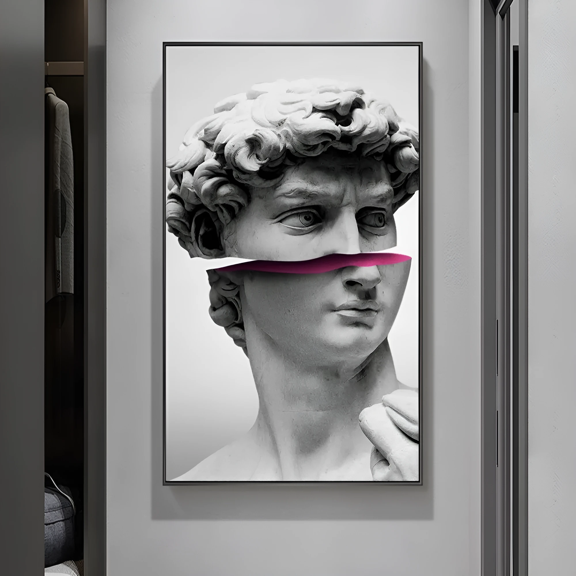 Sculpture canvas art poster fashion simplicity print in picture colour on matte canvas surface