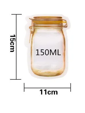 Reusable PE plastic self-sealing snack storage bag with zipper, 1L capacity, for biscuits and nuts