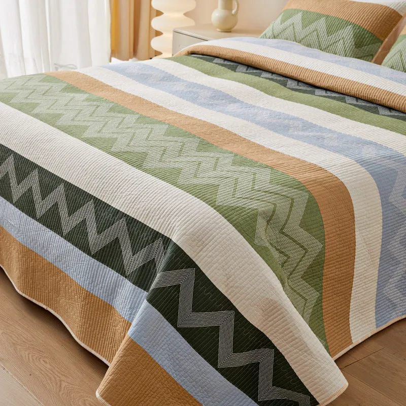 Cotton printed bed sheet set with modern pattern on pure cotton fabric for summer bedding
