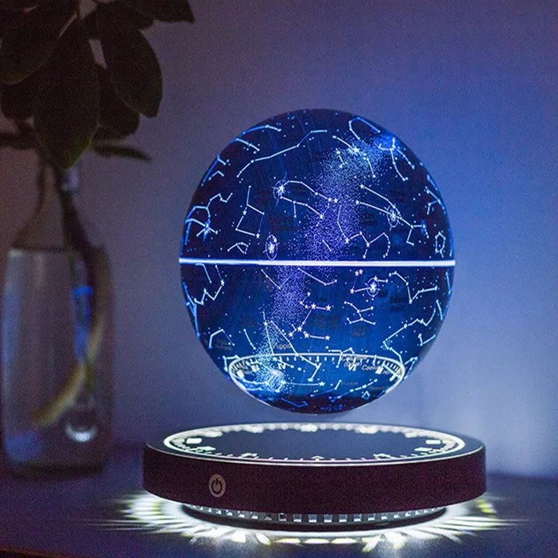 Maglev moon lamp black ABS floating star ball shape on base USB powered