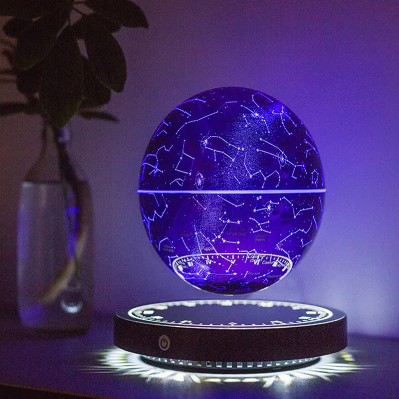 Maglev moon lamp black ABS floating star ball shape on base USB powered