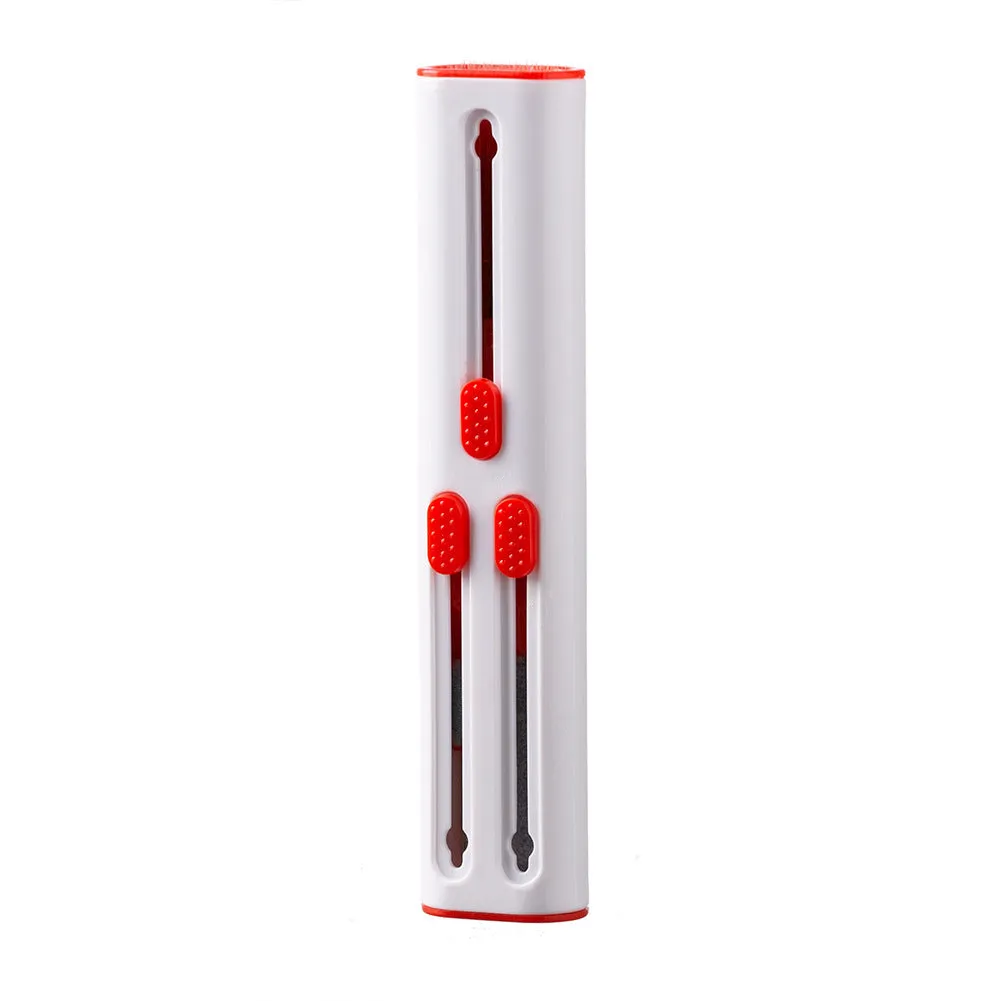 Bluetooth earbuds cleaning brush pen with soft microfibre tip and lightweight brush, 13 cm, on white background
