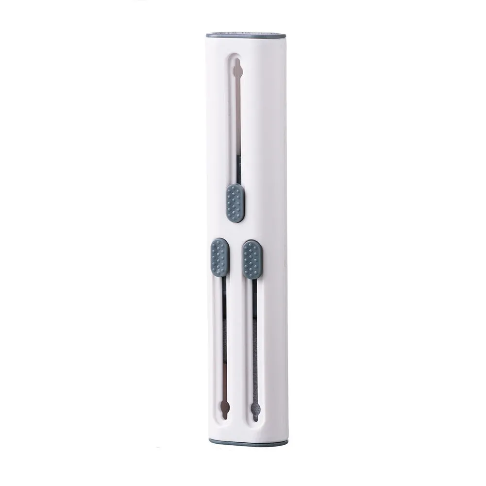 Bluetooth earbuds cleaning brush pen with soft microfibre tip and lightweight brush, 13 cm, on white background