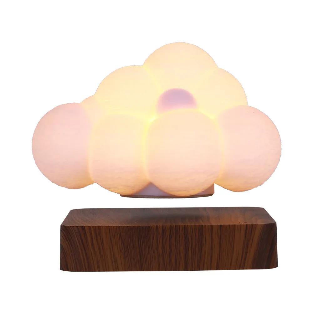 Magnetic levitation cloud lamp with 3D printed floating cloud and touch sensor base