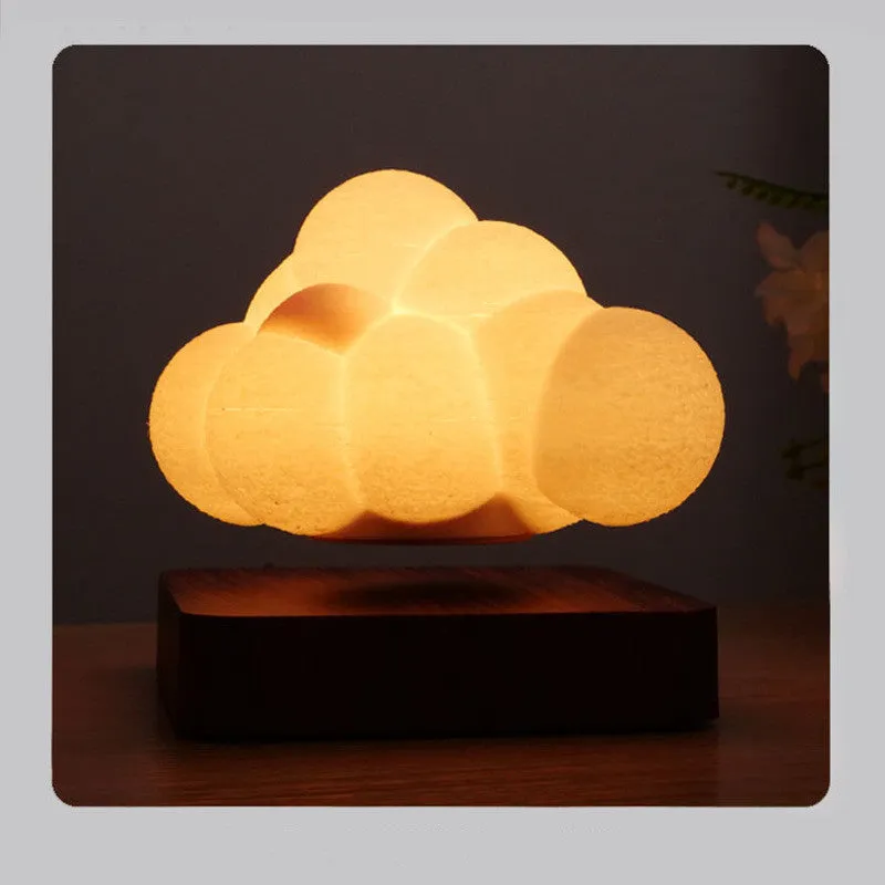Magnetic levitation cloud lamp with 3D printed floating cloud and touch sensor base