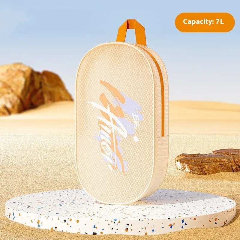 Waterproof EVA swimming storage bag in orange, red, violet or white colours with 3L or 7L capacity options