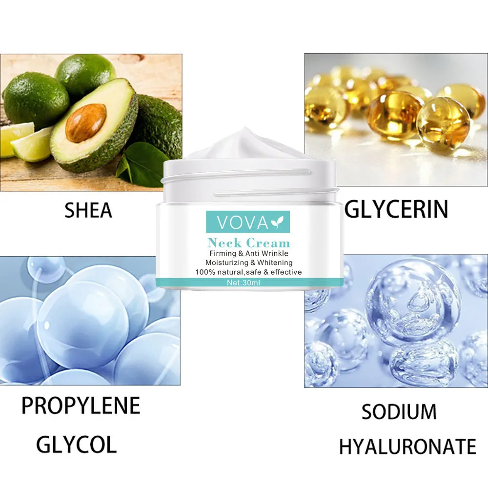 White tube of Beauty Neck Cream 30ml on a clean surface, showing product label