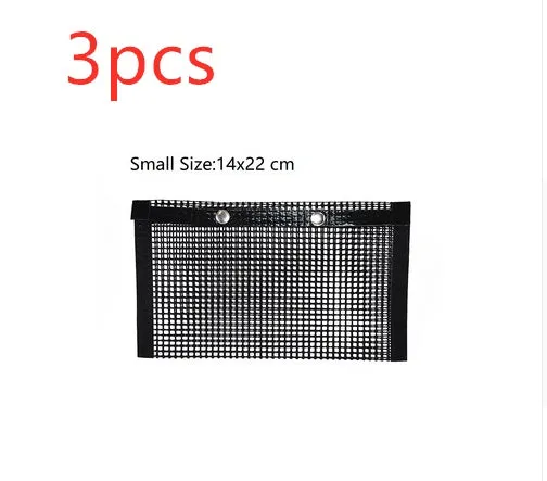 Reusable non-stick BBQ grill mesh bag on a grill with food, heat-resistant and food-safe