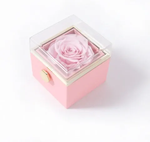 Acrylic ring box in transparent plastic with handbag for Valentine's proposal multiple colour options