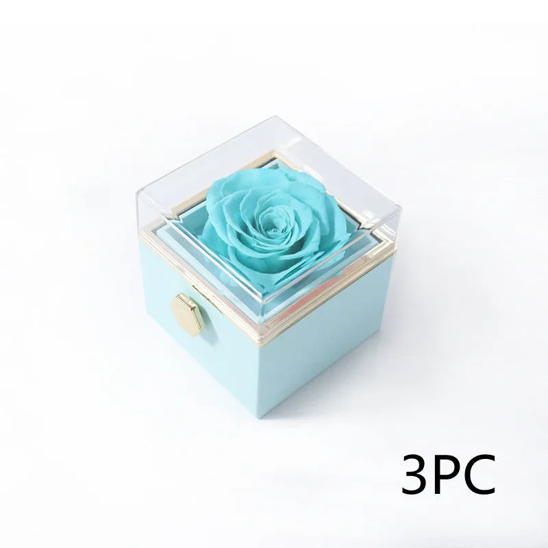 Acrylic ring box in transparent plastic with handbag for Valentine's proposal multiple colour options