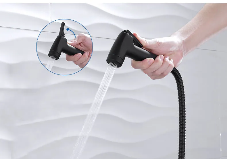 Handheld ABS plastic bathroom cleaning nozzle with rain spray function for toilet and pet washing