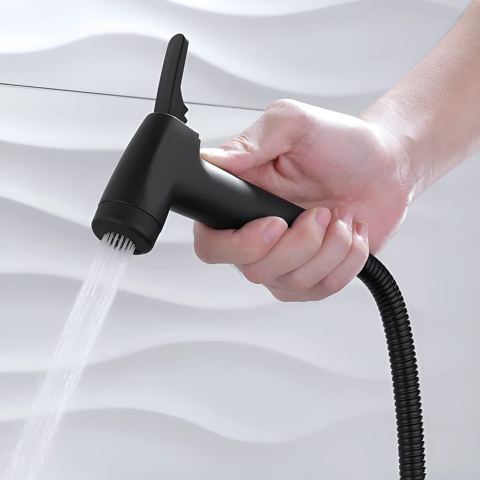 Handheld ABS plastic bathroom cleaning nozzle with rain spray function for toilet and pet washing