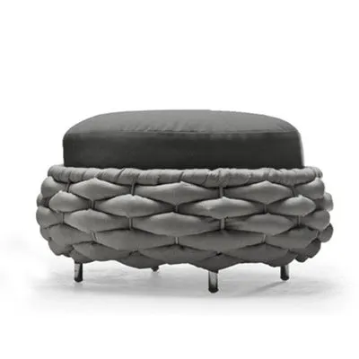Outdoor patio lounge sofa coffee table set with PE rattan finish, alloy frame, and high-density sponge cushions