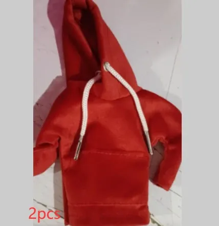 Universal pure cotton gear knob cover in hoodie style with adjustable cord in black colour