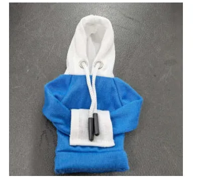 Universal pure cotton gear knob cover in hoodie style with adjustable cord in black colour