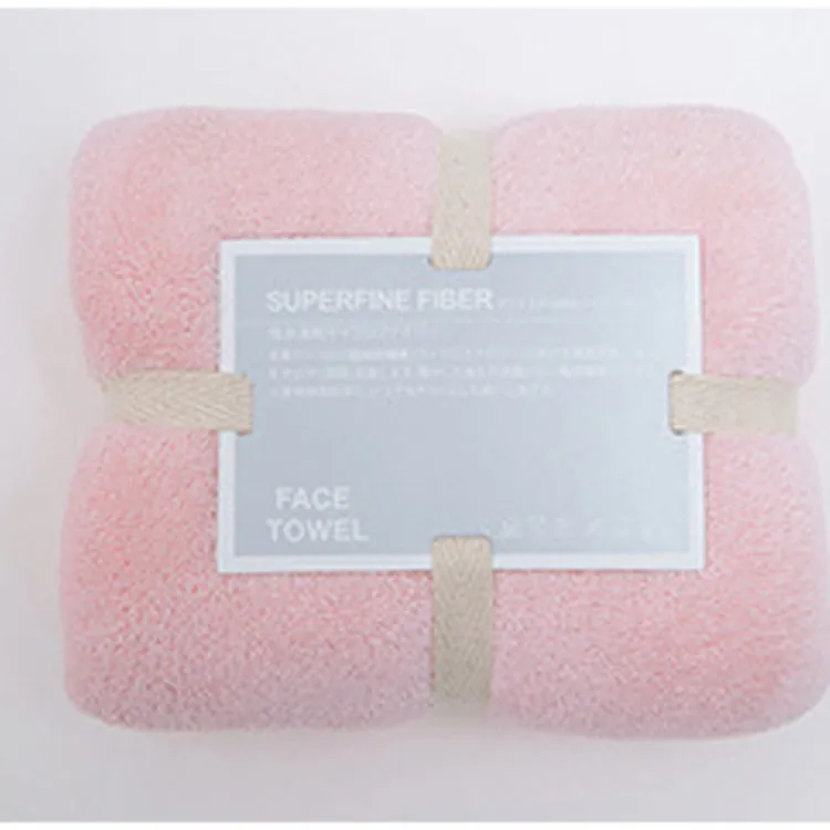 Soft yoga towel in light purple colour measuring 34x80cm, superfine fibre material