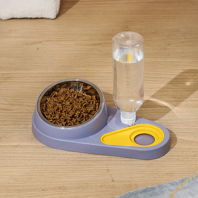 Pet bowl water fountain for cats in blue colour automatic feeding tableware