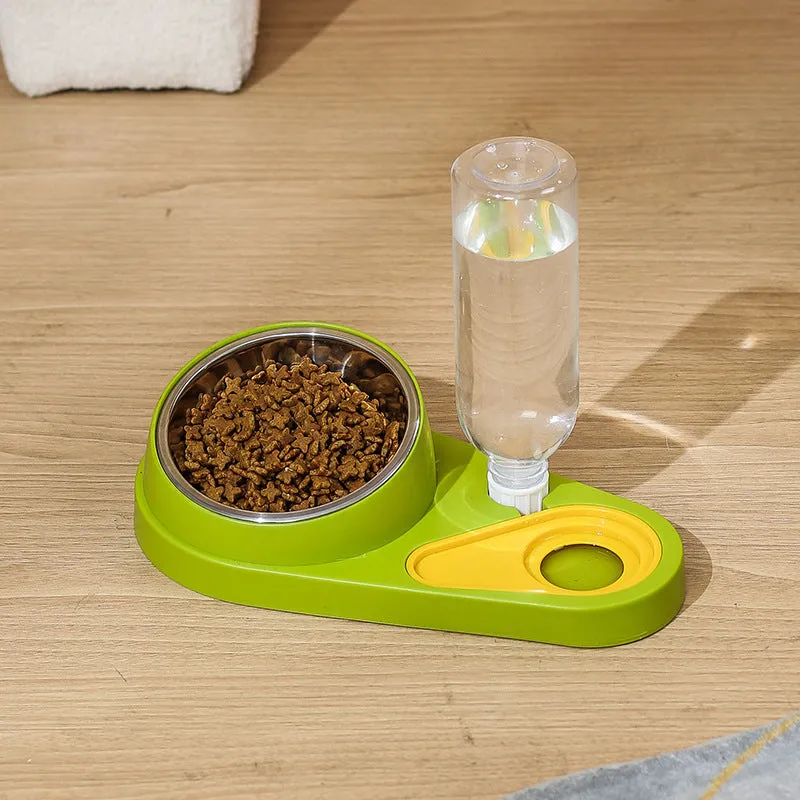 Pet bowl water fountain for cats in blue colour automatic feeding tableware