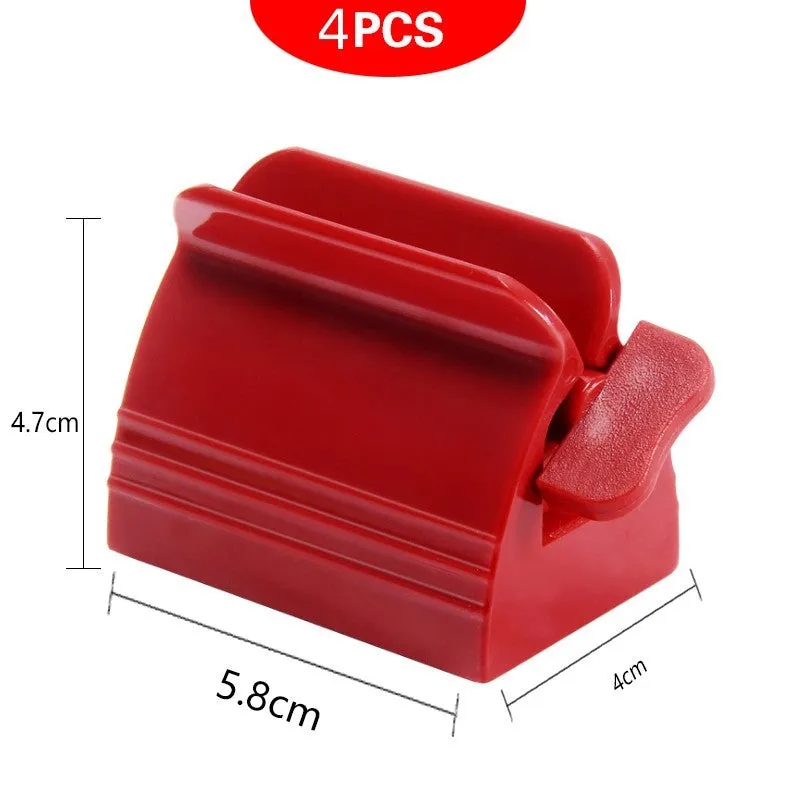 Large white ABS plastic toothpaste squeezer with red accents, used to squeeze toothpaste tubes flat